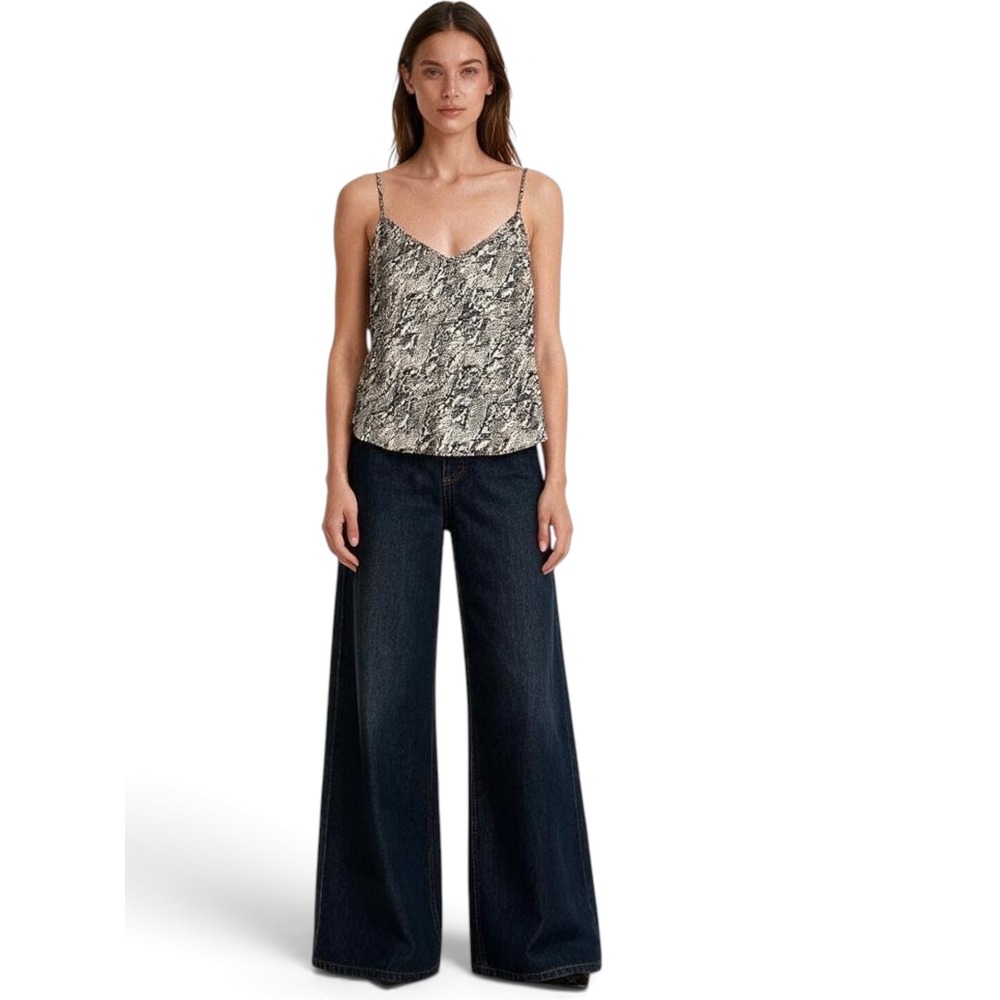 Veronica Beard | Lowell 100% Silk Snake Print Camisole XS Brown Animal Print Top